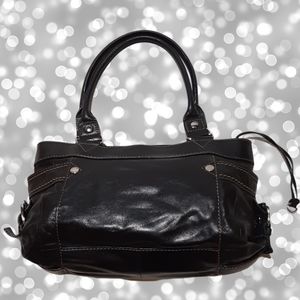 FOSSIL hand bag - black leather, Great Condition